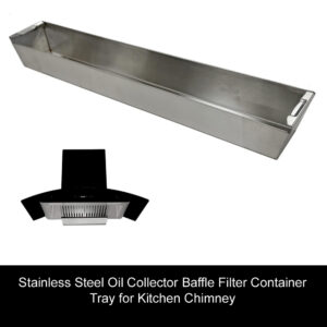 Stainless Steel Oil Collector Baffle Filter Container Tray for Kitchen Chimney 16 inch (40.74 cm)