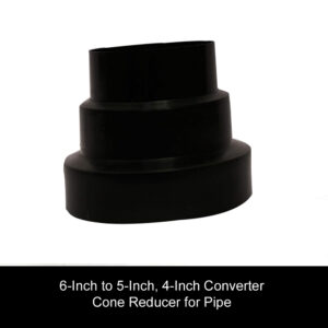 6-Inch to 5-Inch, 4-Inch Converter Cone Reducer for Pipe